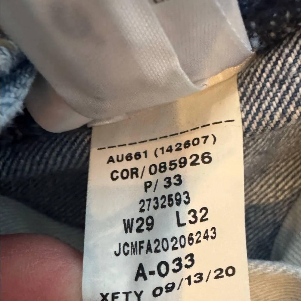 J. Crew 100% Cotton 484 Slim Fit denim Blue Jeans 29” waist boy men light school